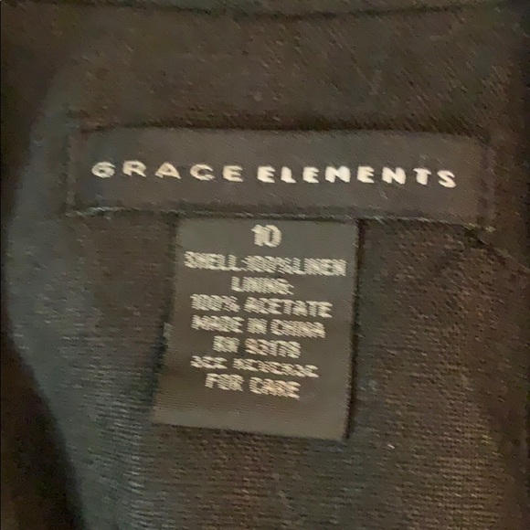 Grace Elements Black 100% Linen Jacket - Picture 4 of 6